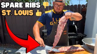 How To Trim Spare Ribs Into St Louis Style Ribs step by step [upl. by Allen]