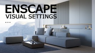 Enscape Visual Settings  Realistic Render  Living Room [upl. by Lika]