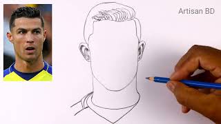 Drawing of Cristiano Ronaldo Ronaldo Pencil Sketch Cr7 From Al Nassr Fc Club cr7 [upl. by Nawek]