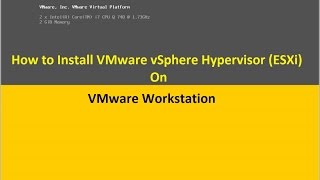 How To Install and Configure VMware ESXi on VMware Workstation  vSphere [upl. by Dray]