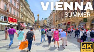 Vienna Austria June Walking Tour 4K UHD [upl. by Assirialc456]