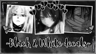 Black amp White Anime Icon decalsdecal Ids For your Royale high Journal ƪ˘w˘┐ [upl. by Philoo813]