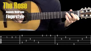 The Rose  Guitar Fingerstyle Tutorial  TAB [upl. by Chapnick]