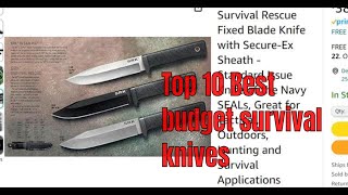 top 10 best budget fixed blade knives for bushcraft shtf or survival knives in 2024 [upl. by Noman]