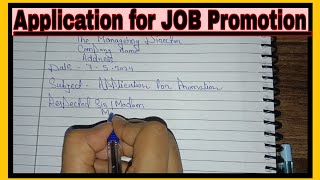 Application for JOB promotion  How to write letter for JOB Promotion [upl. by Arved766]