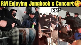 BTS RM Enjoying Jungkooks Concert LIVE 🔴 Namjoon At JK on Stage Performance 😭 bts jungkook kpop [upl. by Doig]