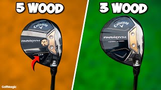 INTERESTING RESULTS Callaway PARADYM Triple Diamond 5 Wood vs Callaway PARADYM 3 Wood [upl. by Atterehs]