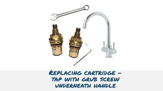 Removing a kitchen basin bath tap handle held by a grub screw Replacing the cartridge tapmagician [upl. by Uamak]