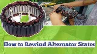 Alternator Stator How to Rewind  Tagalog [upl. by Hewitt]