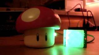 USB powered blinking singing IR mario sensor [upl. by Esorylime657]