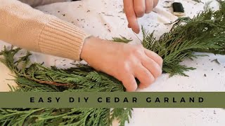 Easy DIY Holiday Cedar Garland [upl. by Fia]