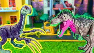 LAZADA DINOSAURS  Therizinosaurus vs Tarbosaurus vs TREX vs Atrociraptor vs Pteranodon [upl. by Eelymmij]