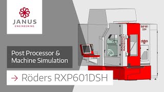 5Achs Postprozessor und Maschinensimulation für Röders RXP601DSH Fräsmaschine ⚙🔍 [upl. by Lenroc]