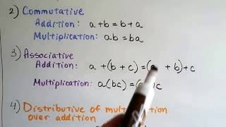 Algebra I 210b Field Axioms for rational numbers amp Closure Property [upl. by Avlis]