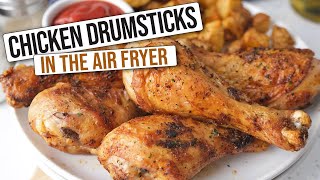 Crispy Air Fryer Chicken Drumsticks Easy Recipe [upl. by Gersham]