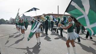 Dinuba High School Band and Colorguard at 2024 Selma Band Review [upl. by Milstone]