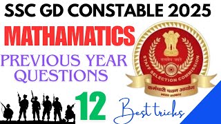 SSC GD CONSTABLE 2025  MATHAMATICS  PREVIOUS YEAR QUESTIONS12  SUTHAN COACHING [upl. by Sukin]