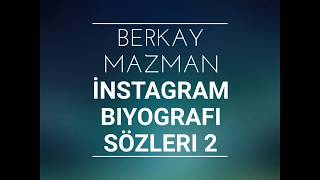 2021 Instagram Biyografi Sözleri [upl. by Annaj]