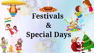 Festival Of India  Festival names in english  Festivals amp Special days for kids [upl. by Minsk]