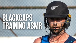 New Zealand BLACKCAPS cricket training ASMR  Masuri TF3D [upl. by Erbe236]