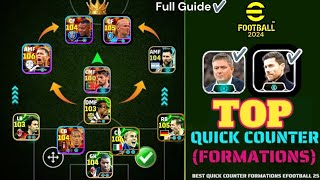 100 Best Quick Counter Formation In eFootball 2025 Mobile  🤩🔥 eFootball 2025 Best Formation [upl. by Ennahtur]