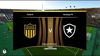 Peñarol vs Botafogo ● Copa Libertadores 2024 ● Gameplay Pes 2021 [upl. by Benis]