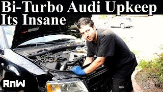 Crazy BiTurbo Audi Maintenance Procedures  Camshaft Seal and Gasket Replacement [upl. by Yelime556]