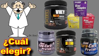 ¿Cuál es la mejor proteína del Dr Simi Simicomplex Low o Zero Carb Whey protein Slender Blend [upl. by Anaili]