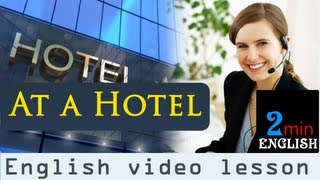 At a hotel  English video lesson [upl. by Olson]