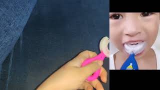 U Shaped Toothbrush For Toddler Review  Anupriya vlogs [upl. by Dilly434]