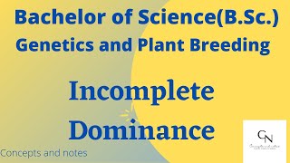 Incomplete Dominance  Examples of Incomplete Dominance  Concepts Notes for BSc Students [upl. by Targett]