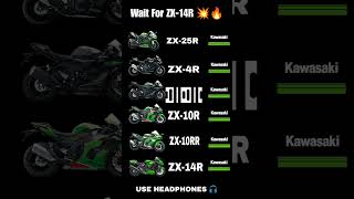 Kawasaki ZXR Series Sound Comparison 🔥🥵 zx25r zx4r zx6r zx6r zx10r zx10rr zx14r shorts [upl. by Laina]