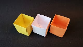 Origami Schachtel falten mit Papier  Schachtel basteln  DIY [upl. by Natty]