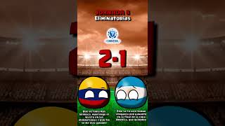 COLOMBIA vs ARGENTINA  JORNADA 8 Eliminatorias CONMEBOL countryballs [upl. by Evanne]