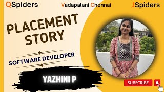 Success story of MsYazhini P as a software Engineer Qspiders vadapalani Chennai [upl. by Fugere]