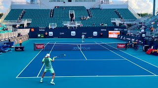 Mensik vs Nardi Miami Court Level View Highlights R1 Qualifying 4K 60fps 2024 [upl. by Irotal]