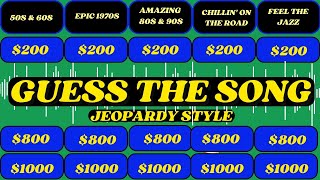 GUESS THE SONG JEOPARDY STYLE  MUSIC QUIZ  33 [upl. by Marr]