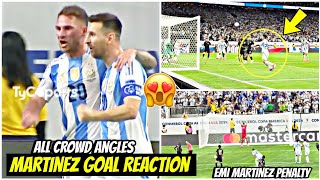 🔥Messi EPIC Reaction to Lisandro Martínezs Debut Goal for Argentina Vs Ecuador  All Crowd Angles [upl. by Amatruda]