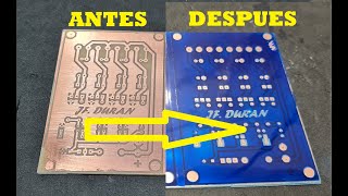 COMO APLICAR MASCARA ANTISOLDER UV EN PCB METODO CASERO [upl. by Kev893]