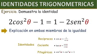 Demostracion de Identidades trigonometricas  Nivel 2  Ejemplo1  Explicacion Clara y Sencilla [upl. by Yorgo]