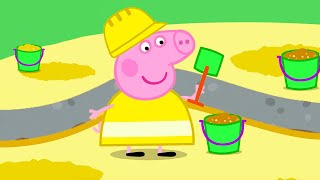 Peppa Builds A Road 🚧  Peppa Pig Tales Full Episodes [upl. by Ellehcit770]