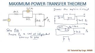 MAXIMUM POWER TRANSFER THEOREM  SOLVED PROBLEM 1 [upl. by Tracay]