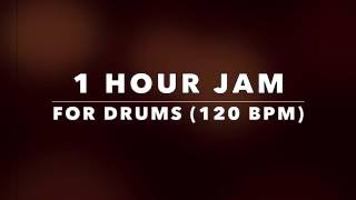 1 Hour Drum Practice Backing Track for Drummers  120 BPM NO DRUMS [upl. by Caren]