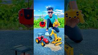 Rc Excavator VS Rc Tractor unboxing excavator tractor [upl. by Aikkin]