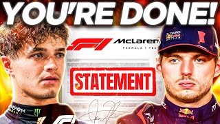 Norris’ EXPLOSIVE Statement on Red Bull amp Verstappen LEAVES Fans SPEECHLESS [upl. by Suruat]