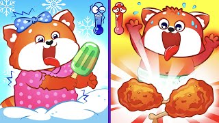 Hot and Cold Song 🔥😱❄️ Funny Kids Songs 😡🥶 And Nursery Rhymes by Lucky Zee Zee [upl. by Ettelimay]