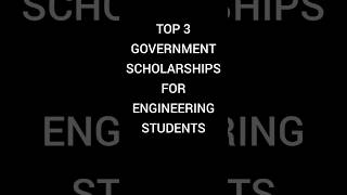 Top 3 Scholarships For Engineering Students 💰 engineering scholarship shorts [upl. by Cedell934]