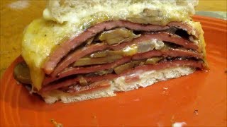 Fried Bologna Sandwich  Redneck Steak and Cheese Sandwich [upl. by Durham]