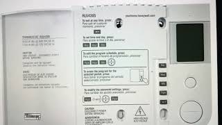 Hard Reset Honeywell Home RLV4305 Thermostat [upl. by Kaplan]