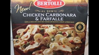 Bertolli Chicken Carbonara amp Farfalle Food Review [upl. by Einahpet699]